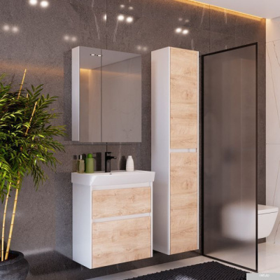 Lemark Шкаф с зеркалом Universal 70 LM70ZS-U (белый глянец)