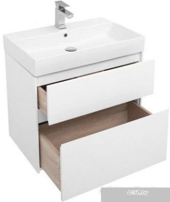Aquanet Тумба Бруклин 70 00212597 с умывальником Slim Synergy (белый)