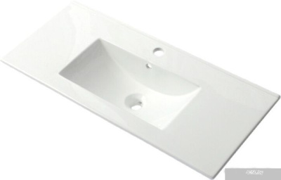 ЗОВ Тумба с умывальником Дион 100 D100LHO0M7015GKV5-OL100 (графит глянец/дуб)