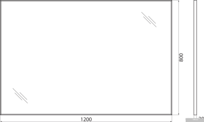 BelBagno Зеркало SPC-AL-1200-800
