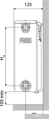 Стальной панельный радиатор Prado Universal тип 22 500x1400