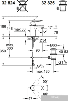 Смеситель Grohe Eurosmart Cosmopolitan 32824000