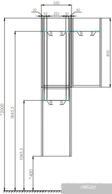 Акватон Шкаф для ванной Марти 1A270203MY010 (белый/дуб эндгрейн)