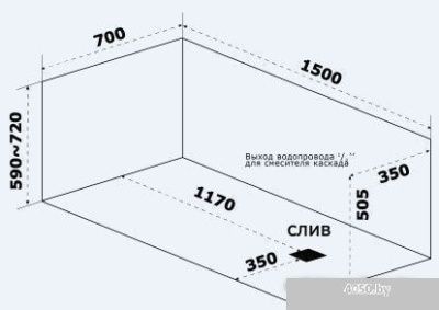 Ванна BAS Аякс 170x70