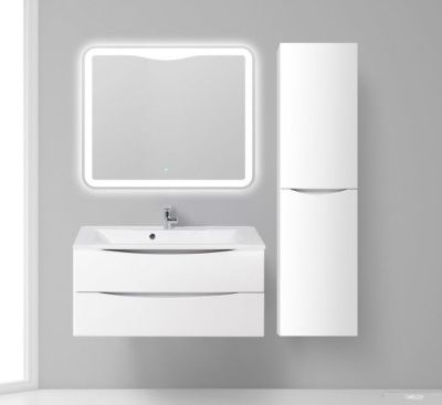 BelBagno Шкаф-пенал Fly-Marino-1500-2A-SC-BL-P-L (bianco lucido)