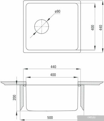 Кухонная мойка Deante Egeria ZPE 010B