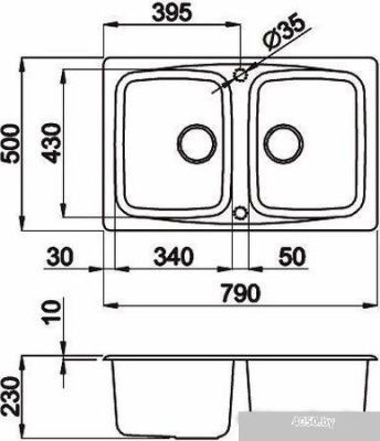 Кухонная мойка Elleci Master 350 Bianco Titano 68