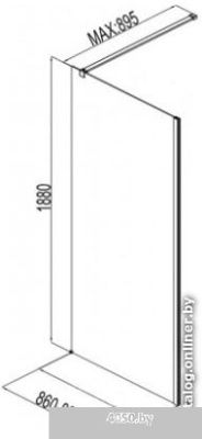 Aquanet Cinetic AE12-F-80H190U-CT 800 (прозрачное стекло)