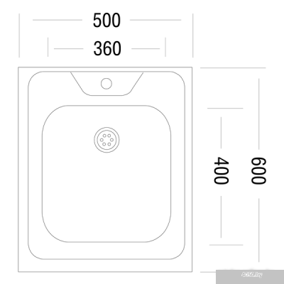 Кухонная мойка Ukinox Стандарт STD500.600 6C 0CS (с сифоном)