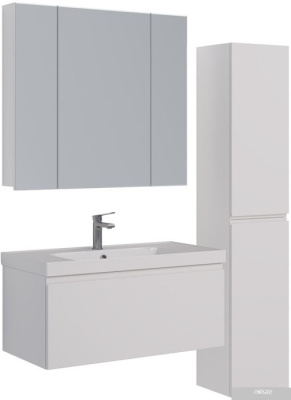 Lemark Шкаф с зеркалом Universal 100 LM100ZS-U (белый глянец)