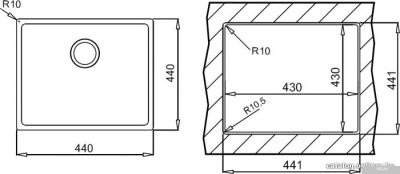 Кухонная мойка TEKA Linea 400/400 Teka Top [10138008]