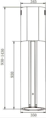 Кухонная вытяжка Weissgauff Sun 1400 Island BLDC Black