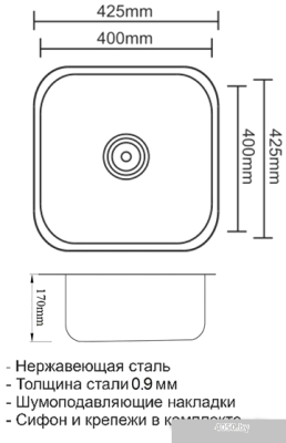 Кухонная мойка ZorG SZR-4040