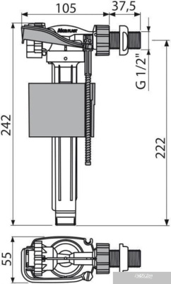 Alcaplast A160-1/2-BL-01