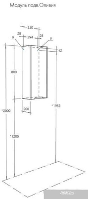 Акватон Шкаф для ванной Оливия подвесной 1A254703OLUGL