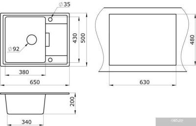 Кухонная мойка Granula 6503 (арктик)