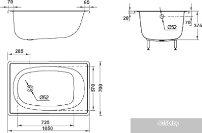 Ванна BLB Europa 105x70