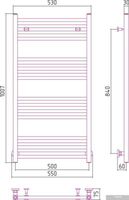 Полотенцесушитель Сунержа Модус 1000x500 12-0250-1050