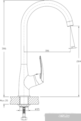Смеситель GranFest Quarz GF-Z3424 (белый)