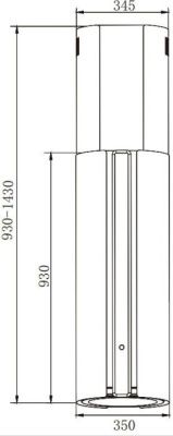 Кухонная вытяжка Weissgauff Sun 1400 Island BLDC White