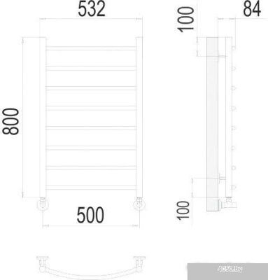 Полотенцесушитель TERMINUS Классик П8 500x800 нп