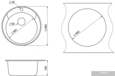 Кухонная мойка Granula 4802 (базальт)