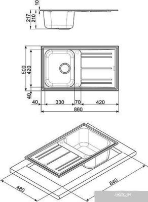 Кухонная мойка Smeg LZ861AV2