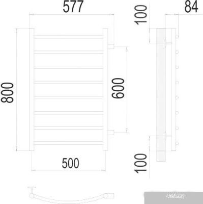 Полотенцесушитель TERMINUS Классик П8 500x800 бп 600