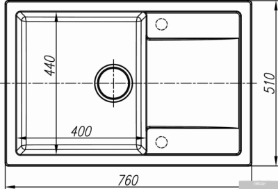 Кухонная мойка Dr. Gans Техно 760 (черный)