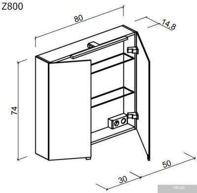 Sancos Шкаф с зеркалом Hilton Z800