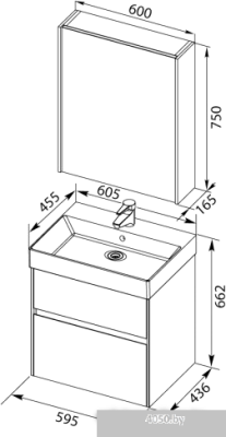 Aquanet Комплект Бруклин 60 00207803 (белый)