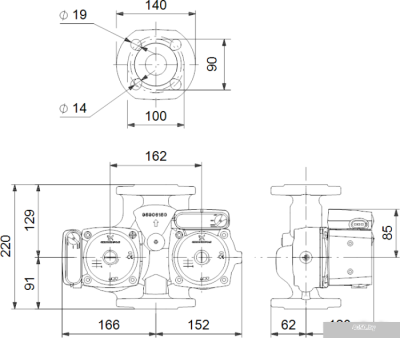 Насос Grundfos UPSD 32-80 F 220