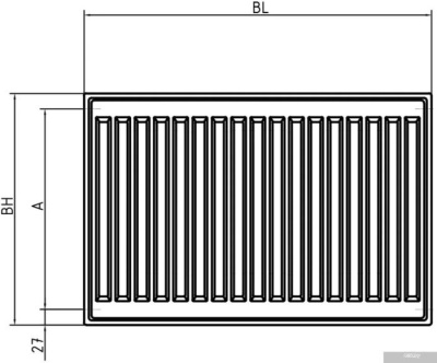 Brugman Tип 22 300x100x1200 FEK220301201UBY (боковое подключение)