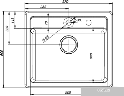 Кухонная мойка IDDIS Vane G V01B571i87