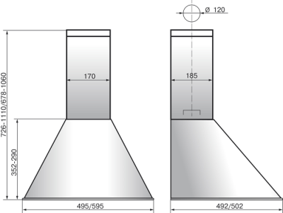 Кухонная вытяжка Elikor Эпсилон 60П-430-П3Л (черный/бронза)