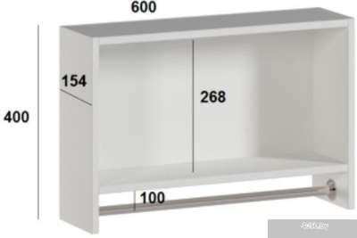 Genesis Мебель Шкаф 3 (белый)