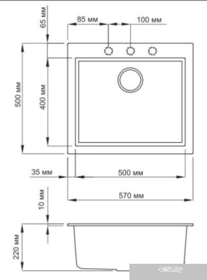 Кухонная мойка Omoikiri Bosen 57-BE (4993146)