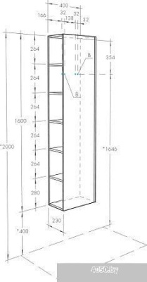 Акватон Шкаф-пенал Сканди 1A253403SD010