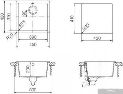 Кухонная мойка Schock Quadro 50