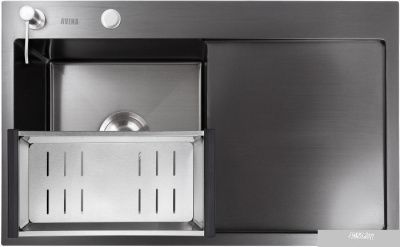 Кухонная мойка Avina HM7848L PVD (графит)