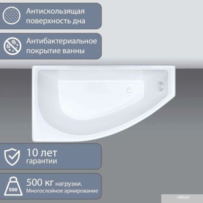 Triton Бэлла 140x76R (с каркасом, сифоном, экраном и торцевым экраном)