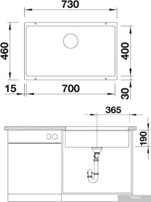 Кухонная мойка Blanco Rotan 700-U 521347 (жасмин)