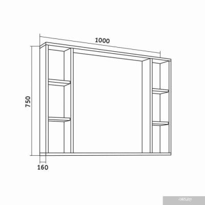 Grossman Шкаф с зеркалом Флай 100 201001