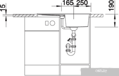 Кухонная мойка Blanco Metra 45 S 525914 (черный)