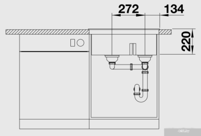 Кухонная мойка Blanco Pleon 6 Split (мускат) [521697]