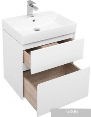 Aquanet Тумба Бруклин 60 00212596 с умывальником Slim Synergy (белый)