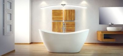 Квариловая ванна Besco Viya 160x70, отдельностоящая