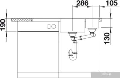 Кухонная мойка Blanco Axia III 6 S-F (разделочная доска из ясеня, белый)