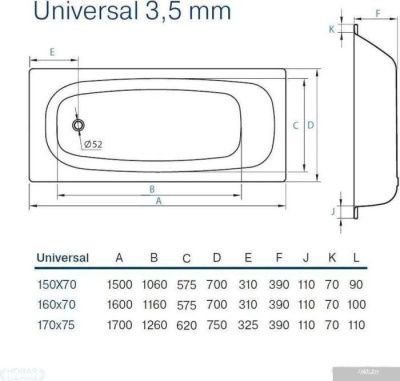 Koller Pool Universal 150x70 B50HAH00E