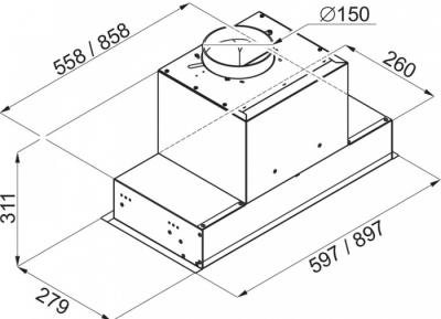 Кухонная вытяжка MAUNFELD Fantasy 60 (черный)